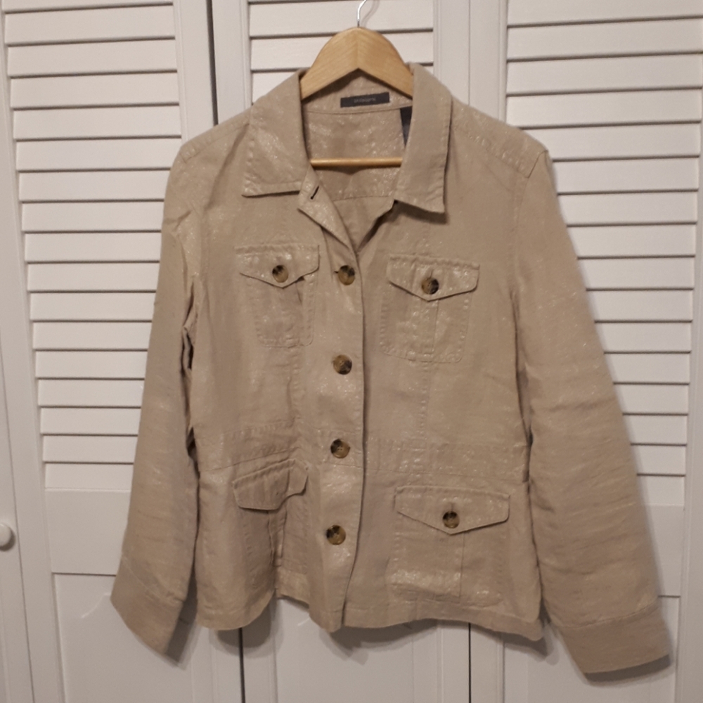 Liz Claiborne linen jacket with a bit of sparkle.